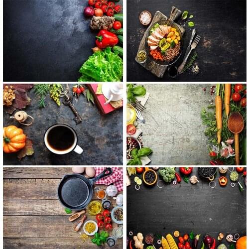 Scopiso Food Photography Backdrop Grunge Wall Vegetables Kitchen Meat Booth Decoration Wood Dark Cement Background Studio Props
