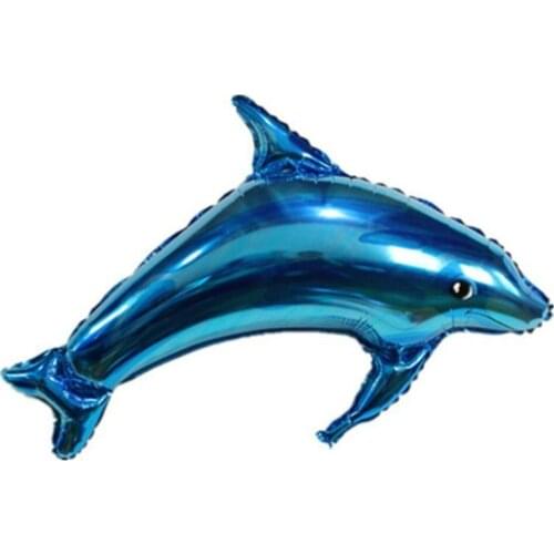 Hot selling BLUE Dolphin Shape Balloon Aluminum Foil Balloons for Party supplies mylar balloons Free Shipping 104*78cm 10pc/lot