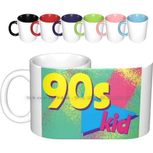 90s Ceramic Mugs Coffee Cups Milk Tea Mug 90s 90s Reynarte Color Vintage Fashion Sees It Retro Cmyk Creative Trending Vintage