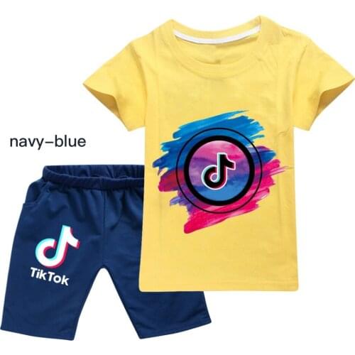 TIK TOK summer Childrens Clothes Sets Boys vest and Shorts 2 pieces Clothing sets childrens clothing Boys clothes