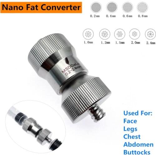 Nano Fat Filter Converter Liposuction Tools Fat Grafting Vacuum Liposuction Needle Converter