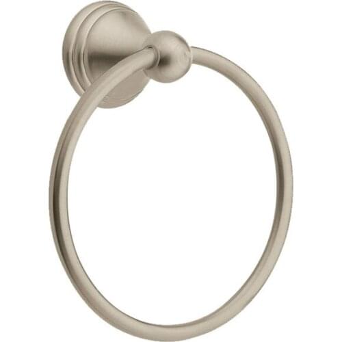 Round Towel Ring European Style Stainless Steel Brushed Towel Rack Towel Ring Bathroom Wallmounted Bathroom Hardware Accessories