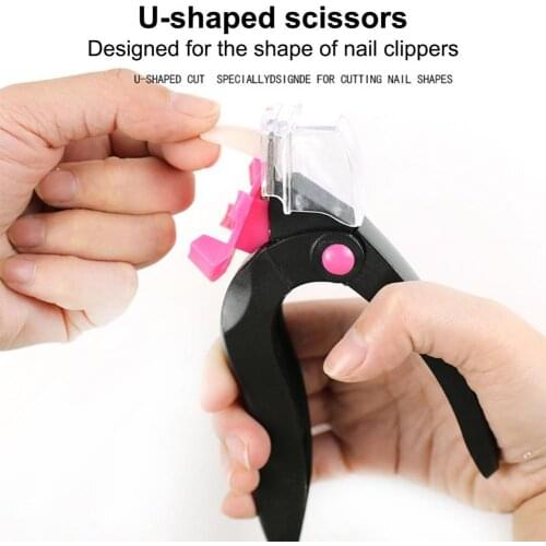 Nail Clipper Ergonomic Design Anti-oxidation Manicure Artificial Fake Nail Tip Cutting Trimmer Fingernail Scissors for Salon