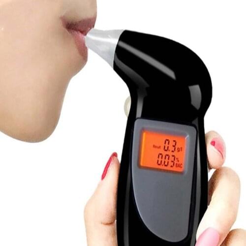 Mini Handheld Backlight Car Digital Alcohol Tester Breath Tester Auto Breathalyzer Analyzer LCD Detector