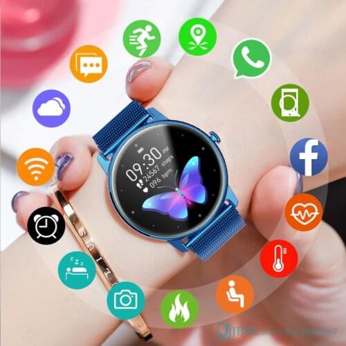 Fashion Stainless Steel Smartwatch Women Men Fitness Tracker Electronic Wristwatch For Android IOS Sport Clock Smart Watch Hours