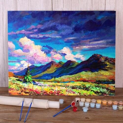 Landscape The Sky Of Montenegro DIY Painting By Numbers Complete Kit Oil Paints 40*50 Painting On Canvas New Wholesale