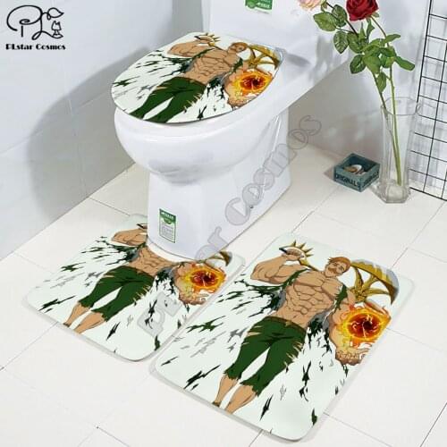 HUNTER HUNTER pattern elements 3D printed Bathroom Pedestal Rug Lid Toilet Cover Bath Mat Set drop shipping style-3