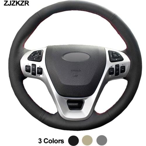 Car Auto Steering-Wheel Cover For Ford Explorer 2011 -2019 Taurus 2013 -2019 Edge 2011-2014 Flex 2013-2019 Volant 2012 2014 2015