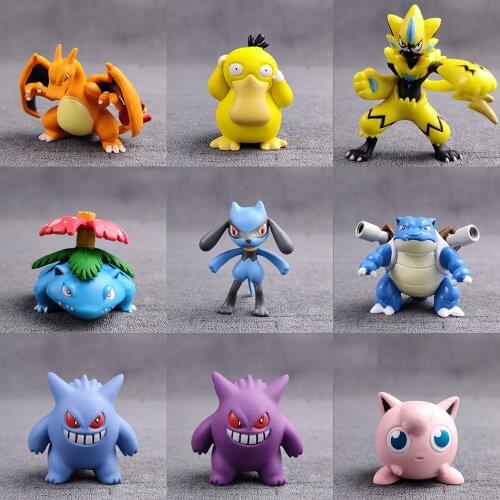 Genuine Pokemon TAKARA TOMY Action Figure Pictorial Book 003 039 054 094 447 807 MC Elf Model Doll Collect Souvenirs Toy Gifts