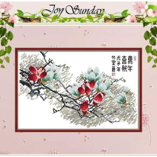 Peach blossom counted Cross Stitch 11CT 14CT Cross Stitch Set Wholesale DIY lower Cross-stitch Kit Embroidery Needlework