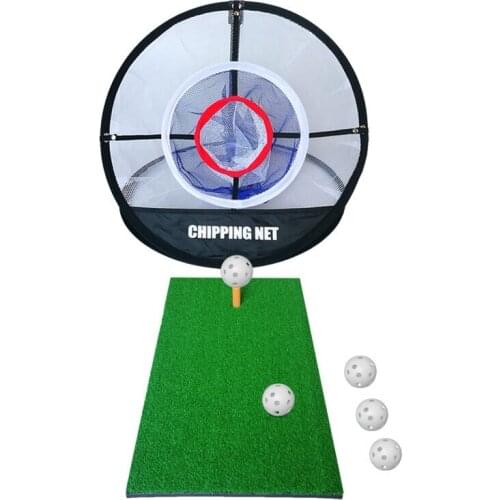 Portable golf hole cut club target net set swing net set set golf net