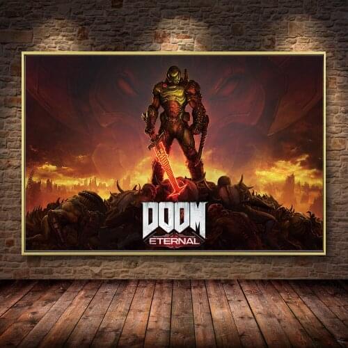 HD The Game Poster DOOM Eternal canvas Oil Painting Wall Art Wall for Living Modern Home Decor for Picture Wall Art Unframed