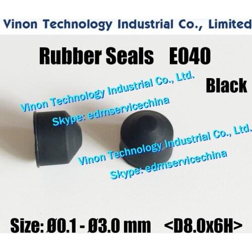 E040 Rubber Seals Black D8.0x6Hmm (10 pcs/bag) Ø0.1-Ø3.0mm for Small Hole Drill EDM Machine EDMAS,JAPAX,ASTEC,CASTEK,CHARMILLES