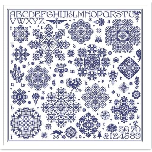 Snowflake cross stitch package winter snow 18ct 14ct 11ct white fabric cotton silk thread embroidery DIY handmade needlework