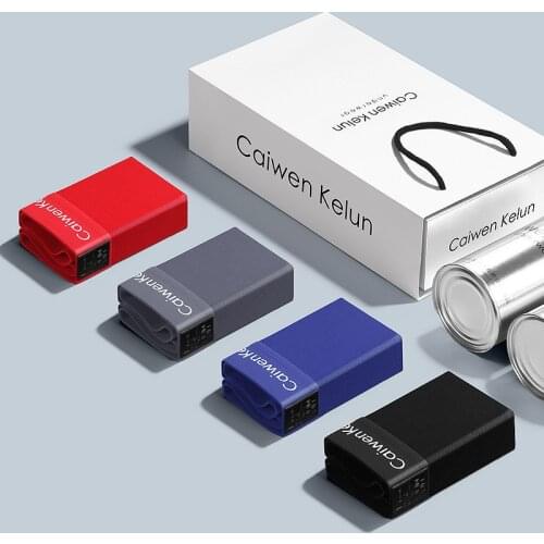 4 Pcs Gift Box Mens Breathable Underwear Boxer BriefsPure CottonSeamless Ultra-thin Breathable Antibacterial Trend Boxer Shorts