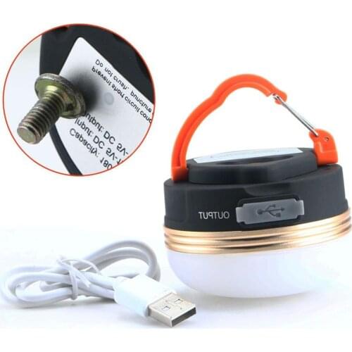 Waterproof USB Rechargeable /Battery Type Outdoor Emergency LED Flashlight Bulb Light Portable Hook Camping Lanterna Tent Lamp
