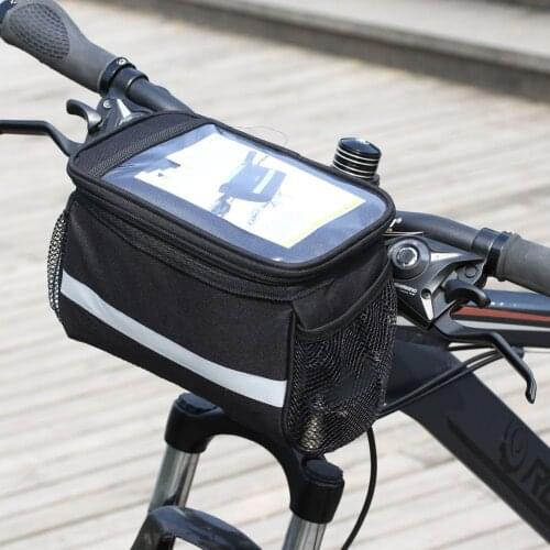 Waterproof Bicycle Bag MTB Bike Handlebar Bag Basket Pannier Cooler Bag with Reflective Strip Bike Accessories