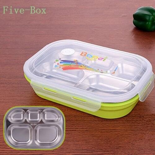 Supreme Quality Stainless Steel 304 Children Style Lunch Bo-Microwave Bento Box.(00184