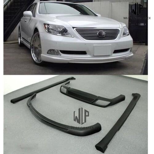 High quality FRP material Front Splitter Rear Diffuser Side skirts Car Styling For Lexus LS W Style Car body Kits 06-12