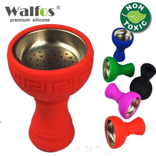 Walfos New Unbreakable Flower Silicon Shisha Hookah Bowl Silicon Head For Shisha Charcoal Hose Moth Tips Hookah Bowl Accessories
