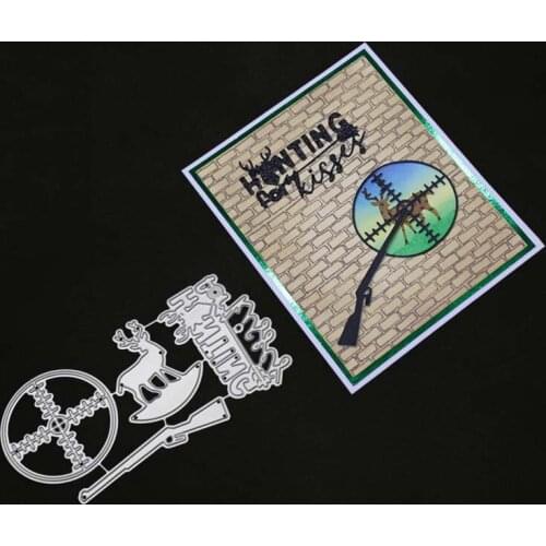 YINISE Metal Cutting Dies For Scrapbooking Stencils Hunting Deer Scrapbook CUT DIY Paper Card Decoration Embossing Die Cuts Mold