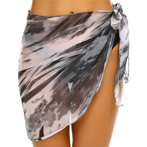 Women Pineapple Print Cover Up Ladies Digital Print Swimsuits Cover Up Beach Chiffon Scarf Skirt Beach Towel Beachwear