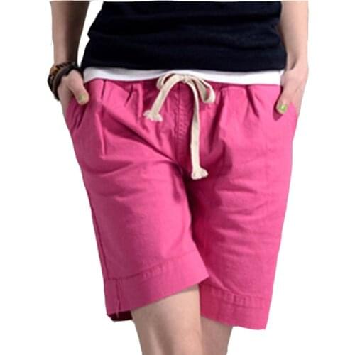 2020 Women Hot Short Fashion Womens Linen Shorts Candy Color Casual Shorts PT058