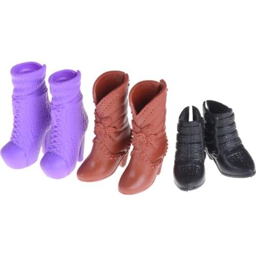 1Pair Elegance High Heels Boots Sandals Party Dinner Daily Wear Colorful Shoes For Doll Clothes Accessories Xmas Gift