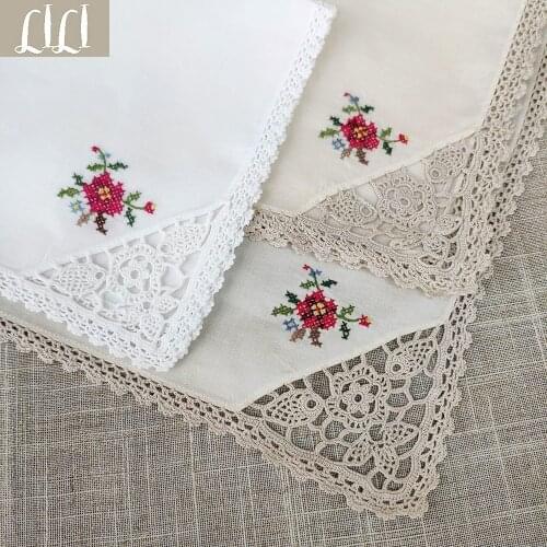 100%Cotton Hand Crochet Lace hand-embroidered Napkin
