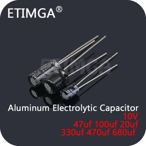 Aluminum Electrolytic Capacitor 10V 47uf 100uf 22uf 330uf 470uf 680uf 20% DIP Capacitors In Stock