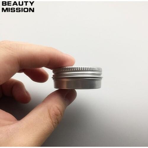 BEAUTY MISSION 15g Aluminium Cosmetic jar Metal Cream Jars with screw lid Silver tin container bottle candle can empty box