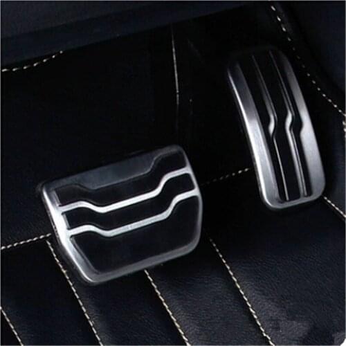 EAZYZKING Car styling Stainless steel Car Gas Brake Pedal Pads Cover AT case for Ford New Mondeo EDGE 2015-2016,auto accessories