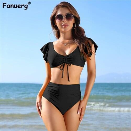 Купальники с рюшами Fanuerg China At AliExpress