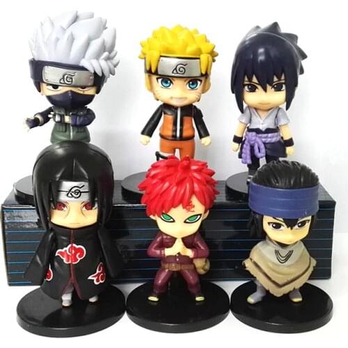 Naruto Figure Figurine Q Version Modle Doll Toys Statue Kakashi Itachi Anime Figma Model 9-10CM PVC Collectible Birthday Gift