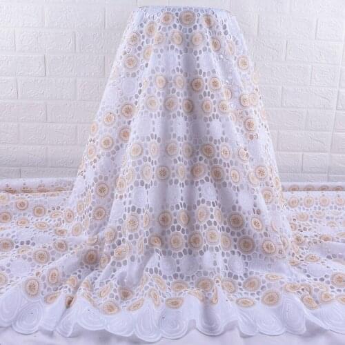 Zhenguiru Cotton Dry Lace Embroidery Swiss Voile Lace in Switzerland High Quality Nigeria Lace Fabric A1895