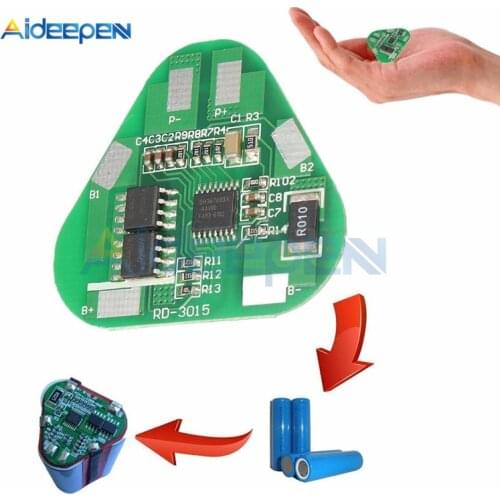 3S 4A Li-ion Li-Po Cylindrical Prismatic Lithium Polymer Battery Board 3 Cell PCB Module Short Circuit Overcharge Protection BMS