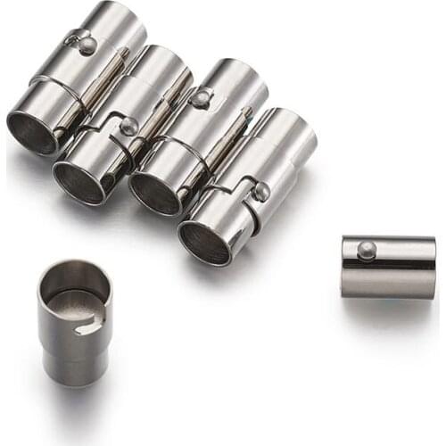 30 Sets 304 Stainless Steel Magnetic Clasp With Locking Mechanism Connectors for Jewelry Making DIY Bracelet Accessories Finding