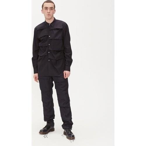 Mens clothing fashion GD Hair Stylist Street personality Original Design fold Shirt plus size Singer costumes