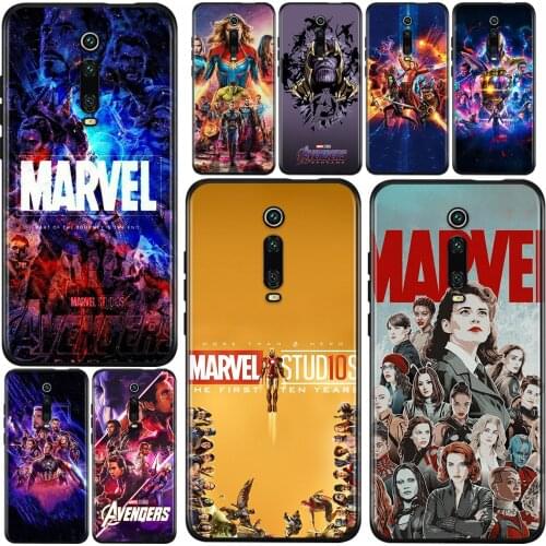 Marvel Avengers Assemble For Xiaomi Redmi 9i 9T 9A 9C 9 8A 8 GO 7 7A S2 Y2 6 6A 5 5A 4X Prime Pro Plus Black Phone Case