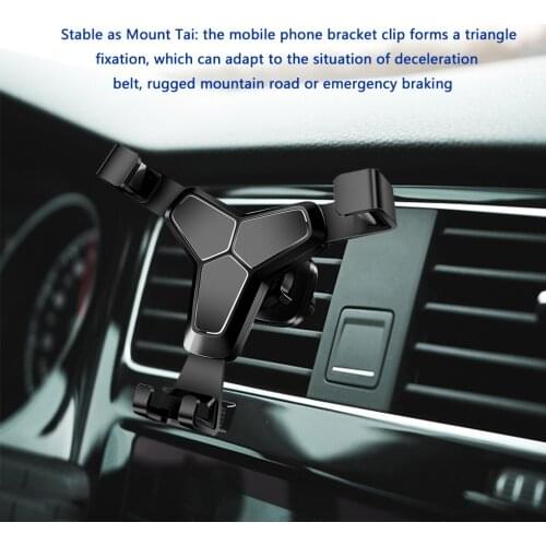 Car Air Outlet Phone Holder Alloy Car Phone Stand 360 Degrees Rotating Portable Mobile Bracket