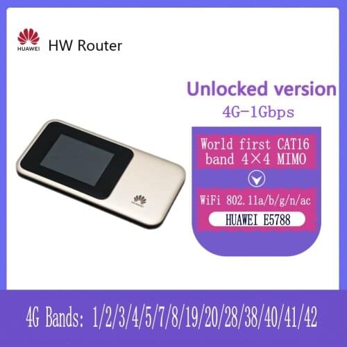 Unlocked Original Huawei E5788 E5788u-96a Gigabit LTE Cat16 Mobile Hotspot 4g bands 1/2/3/4/5/7/8/19/20/28/38/40/41/42