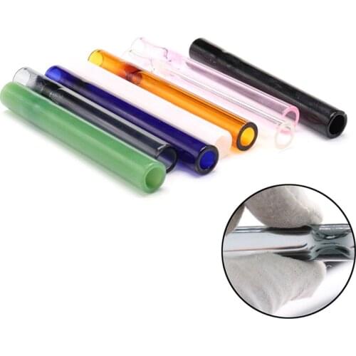 1pc Tobacco Pipe Glass Cigarette Holder Tube For Tobacco Cigarettes Smoking Smoke Filter Pipes Mouthpiece Hookah