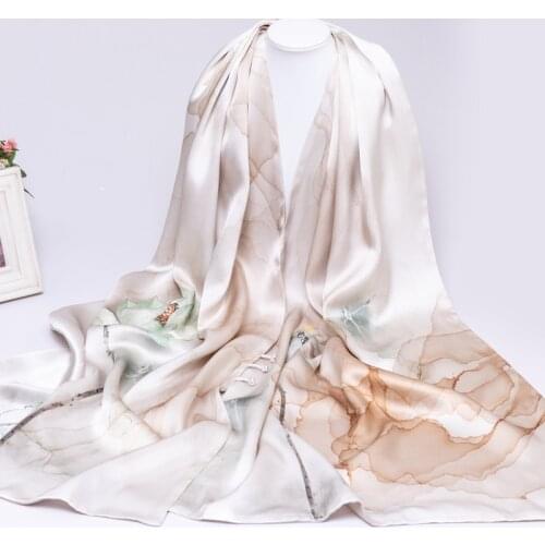 Same 】 Shanghai story flagship store silk scarves female autumn mulberry silk scarf is prevented bask in a long shawl