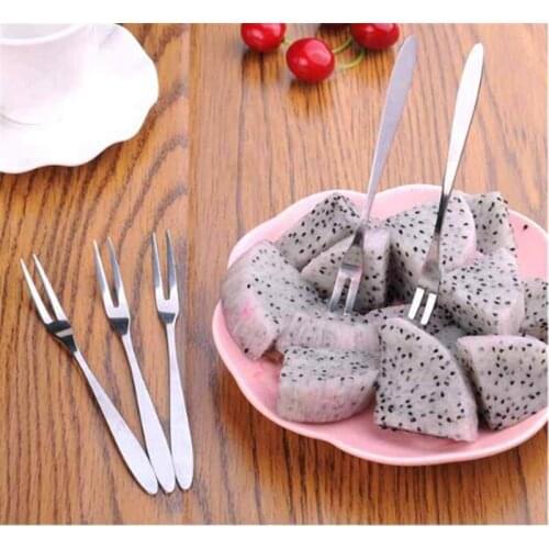 1PC Stainless steel West Tableware Fruit Fork Sign Small Fork Cake Dessert Fruit Fork Kitchen Accessory Free shipping