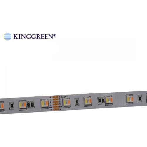 High quality high CRI>90 adjustable 5050 RGBWWCW 5 in 1 LED dimmable LED strip light DC24V 60LED/m led tape lamp free shipping