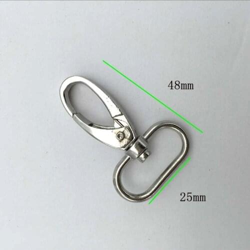 1 Inch ( 25mm ) Nickel Lobster Swivel Clasps Purse Accessories Silver Snap Hook 60pcs/lot