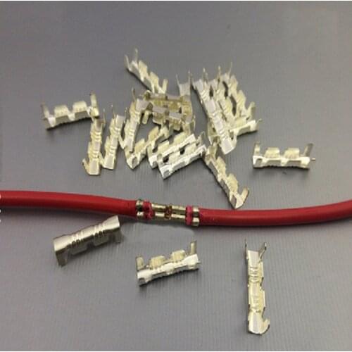 100pcs Automotive power line and cold-pressed terminals docking wire connector coil open wire extension continued copper fitting