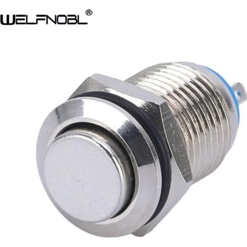12mm Car Van Boat Mount Upgraded Grounding Position Push Button Switch for Industrial Machine Cabinet