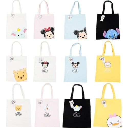 40cm Genuine Disney Frozen Olaf Mickey Minnie Mouse Stitch Dumbo Canvas bag Shopping bag Children Birthday Christmas toy doll