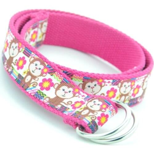 85cm long Kids cute ribbon Belts Cartoon Character Children Jeans Belt Fashion Boys & Girls Multicolors Belts